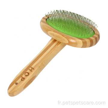 Brosse de toilettage en fil de compagnie avec des perles collantes